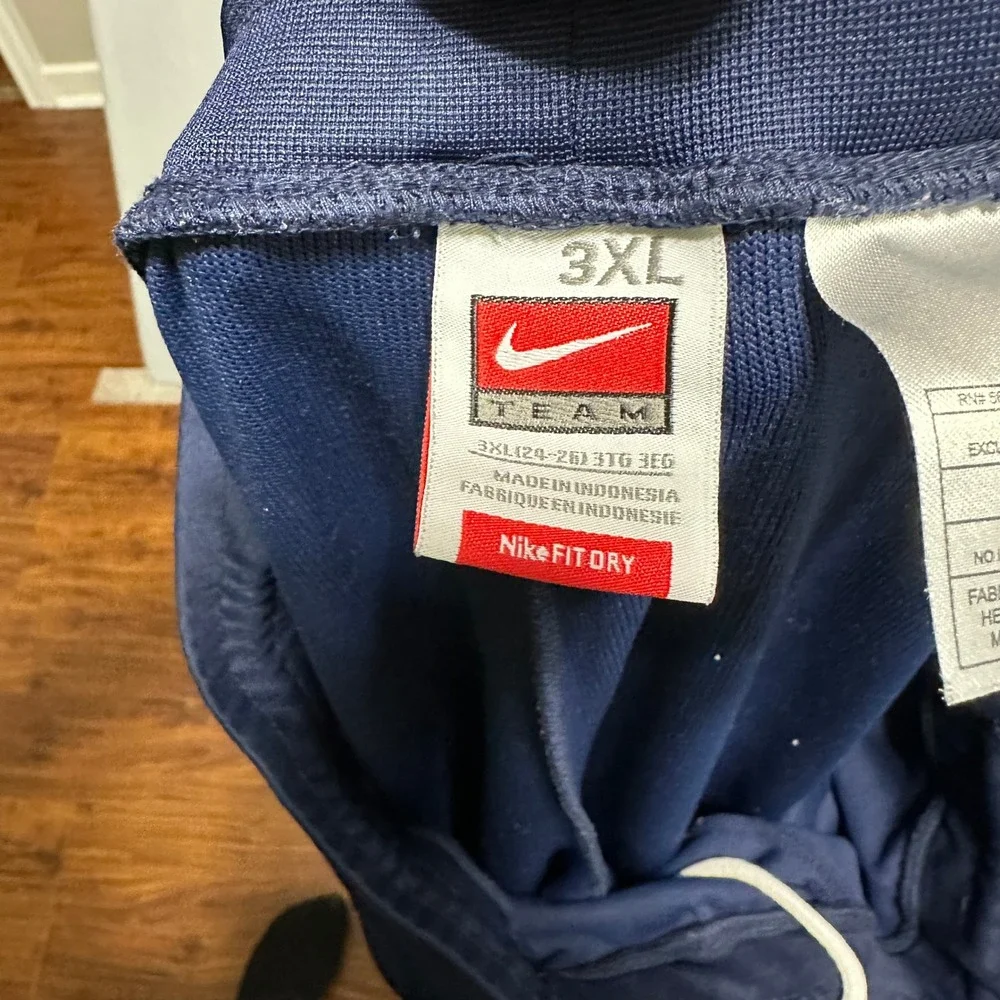 Nike Team Fit Dry Navy Blue Track Pants 3XL Athletic Training Snap Hem Mens